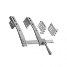 Burford Rib Spreader With 2 Pairs of Lateral Blades Aluminium Burford Rib Spreader With 2 Pairs of Lateral Blades Aluminium